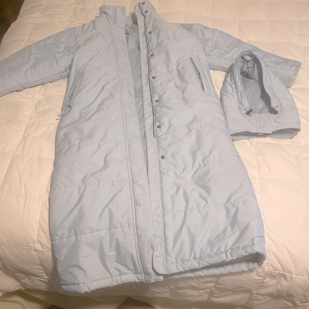 L.L. Bean Women's vintage PERFECT CONDITION Sky Blue Long Puffer Jacket Small